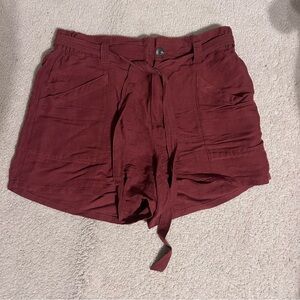 Old Navy Brown High Waist Baggy Tie Shorts - Medium